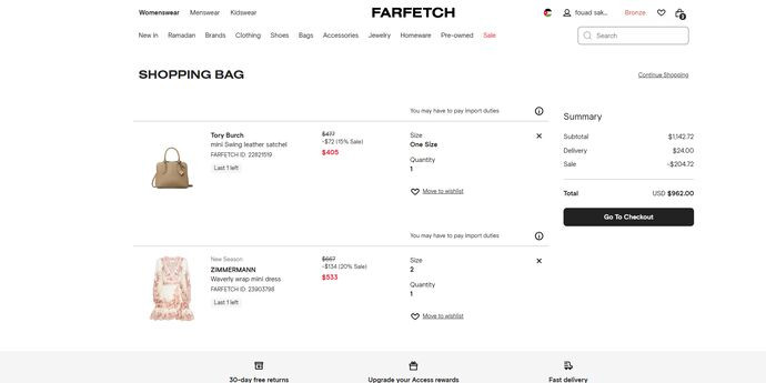 Check the Bag and the FARFETCH Discount Code __year__