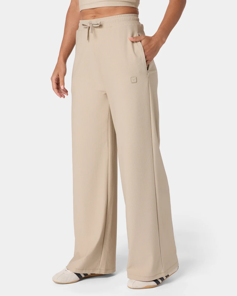 Image of the Ribbed Wide Leg Pants (Multiple Colors) Gym Clothes SQUATWOLF