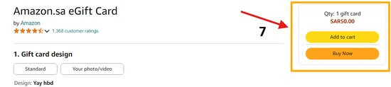 Select "Buy Now" to make an immediate purchase, or "Add to Cart"